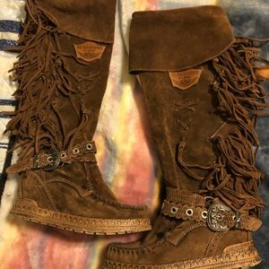 Beautiful El Vaquero Leather Fringe Boots EU 36